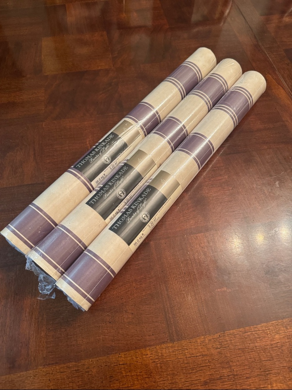 Thomas Kinkade Painter of Light 3 Double Rolls Wallpaper Stripe